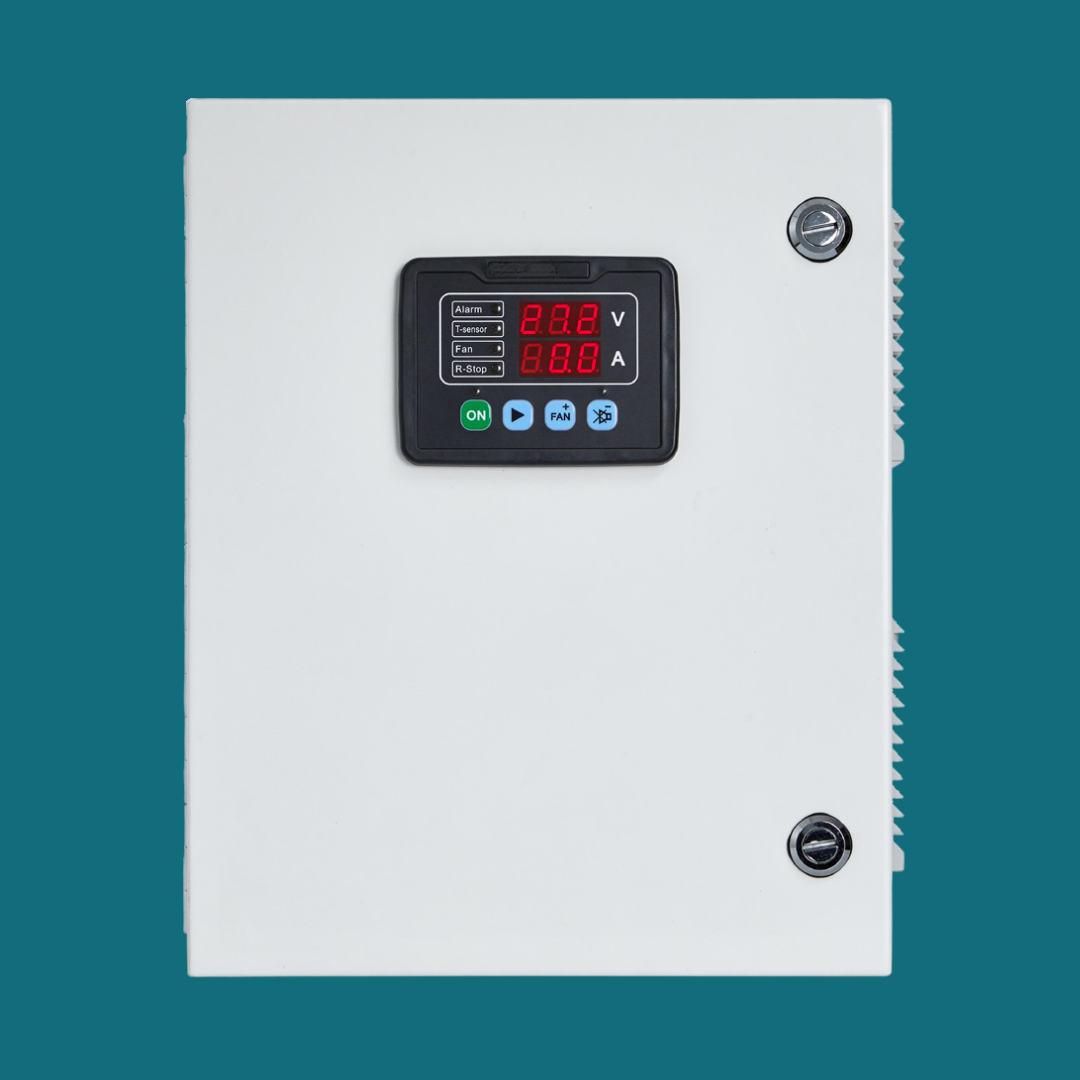 Stallion enclosed battery charging panel